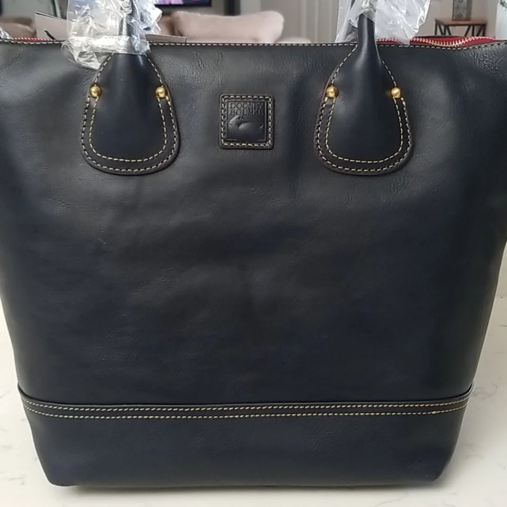Dooney & Bourke Navy blue Leather Tote - Picture 3 of 12